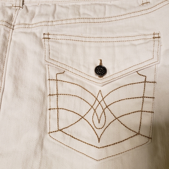 Daisy Fuentes White denim skirt Sz 12 - Picture 4 of 7